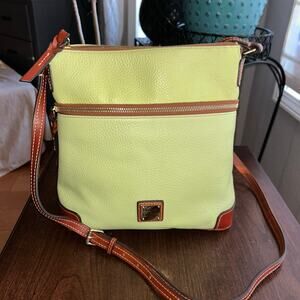 Dooney and Bourke Lime Green Pebble Leather Crossbody